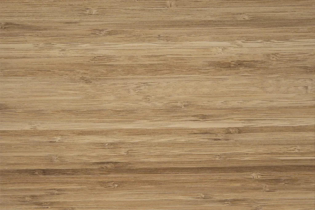 Caramel bamboo veneer sheet quarter cut showing a fine and consistent texture