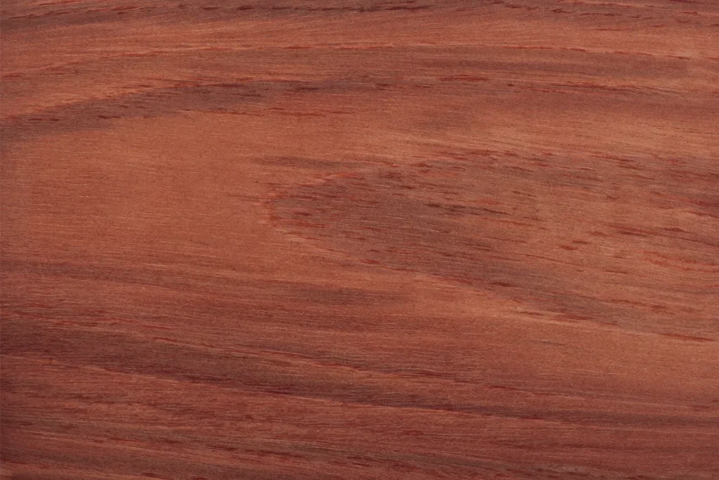 Etimoe wood veneer flat cut with flowing movement and natural tonal variation