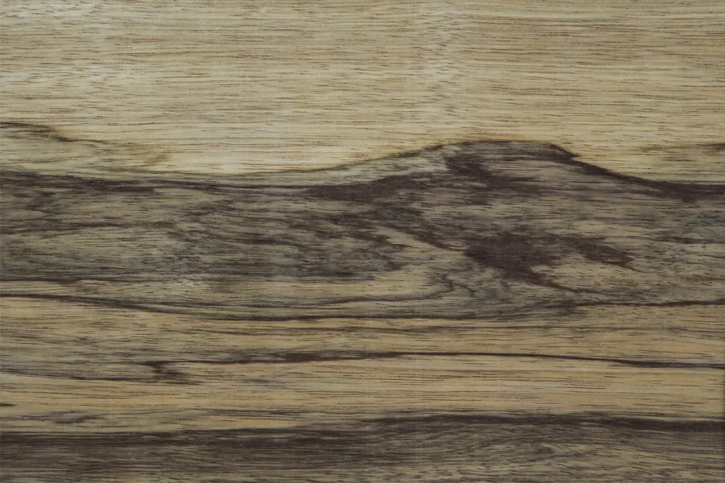 Black limba wood veneer quarter cut with irregular pattern and natural high contrast effect