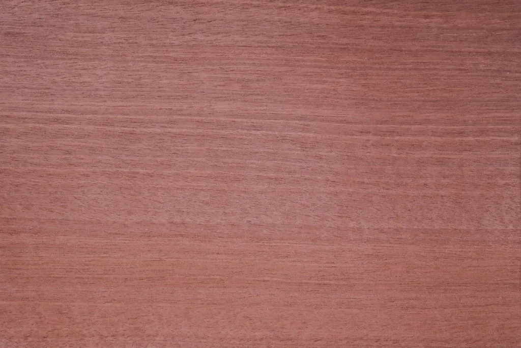 Makore veneer quarter cut with uniform texture and smooth even appearance