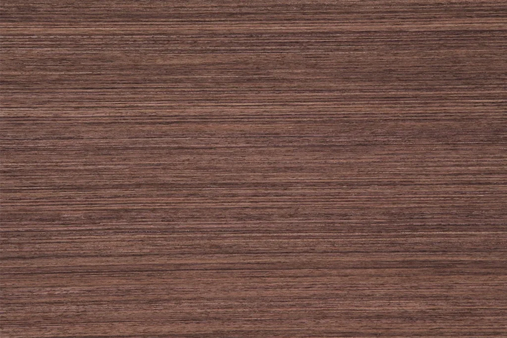 LINEA walnut veneer, reconstituted from real walnut with fine regular lines and consistent brown tone