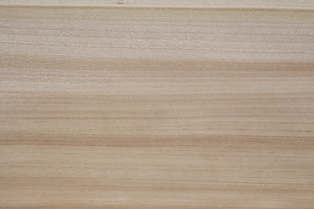 Quarter cut grey elm veneer with uniform straight grain and subtle grey tonal variation