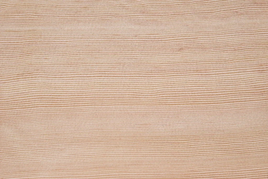 Quarter cut Fir wood veneer with uniform texture and fine parallel lines