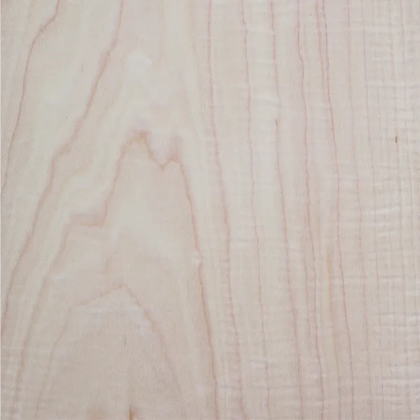 Figured maple veneer sheet showing a distinctive grain pattern