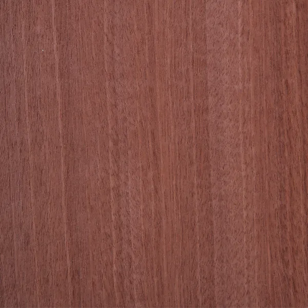 Makore veneer sheet showing the natural wood grain