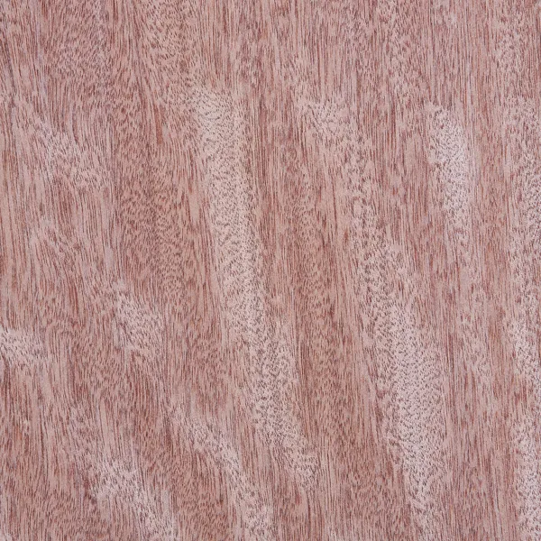 Figured okoume veneer sheet showing a distinctive grain pattern
